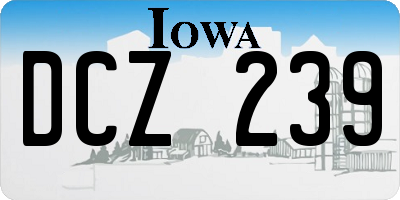 IA license plate DCZ239