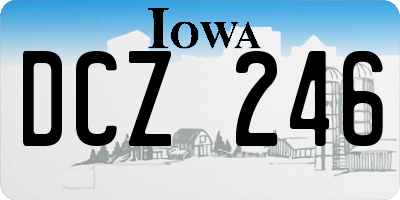 IA license plate DCZ246