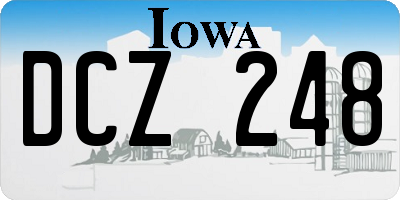 IA license plate DCZ248