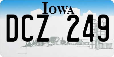 IA license plate DCZ249