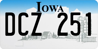 IA license plate DCZ251