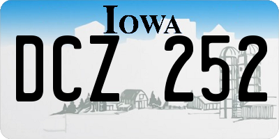 IA license plate DCZ252