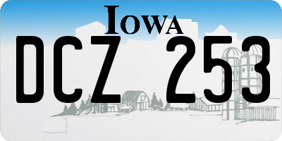 IA license plate DCZ253