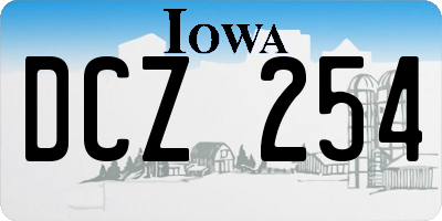 IA license plate DCZ254