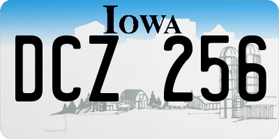 IA license plate DCZ256