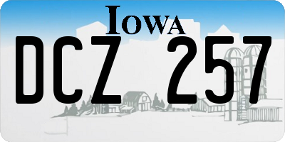 IA license plate DCZ257