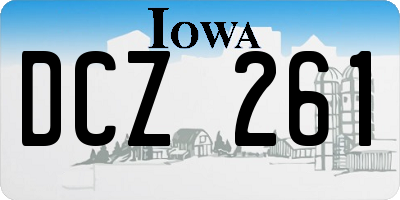 IA license plate DCZ261