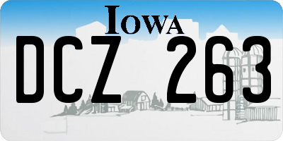 IA license plate DCZ263