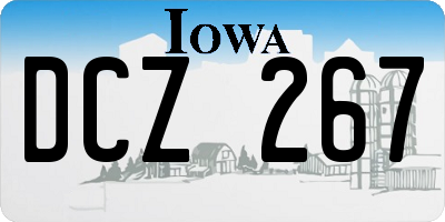 IA license plate DCZ267