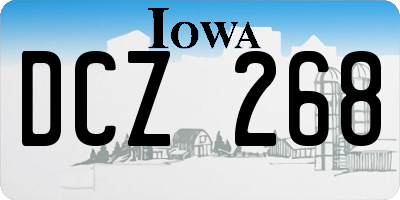 IA license plate DCZ268