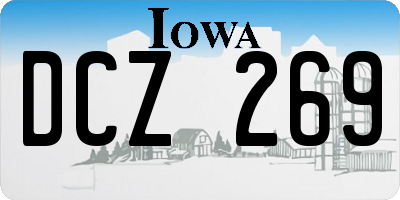 IA license plate DCZ269