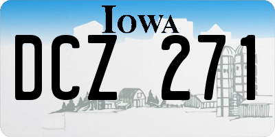 IA license plate DCZ271