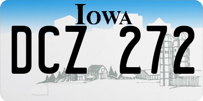 IA license plate DCZ272