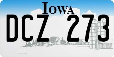 IA license plate DCZ273