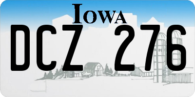 IA license plate DCZ276