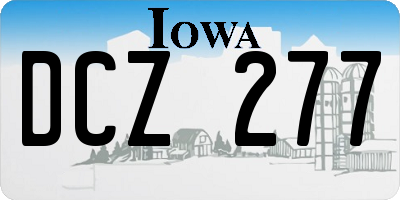 IA license plate DCZ277