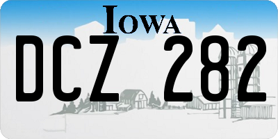IA license plate DCZ282