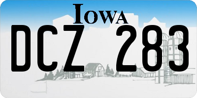 IA license plate DCZ283