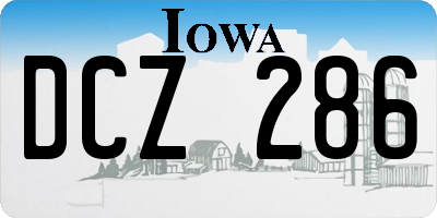 IA license plate DCZ286