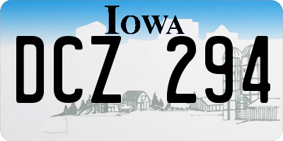 IA license plate DCZ294