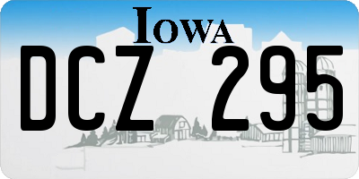IA license plate DCZ295