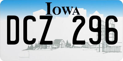 IA license plate DCZ296