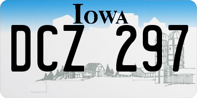 IA license plate DCZ297