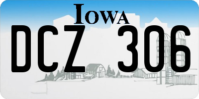 IA license plate DCZ306