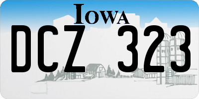 IA license plate DCZ323