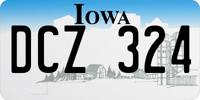 IA license plate DCZ324