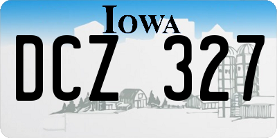 IA license plate DCZ327