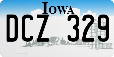IA license plate DCZ329