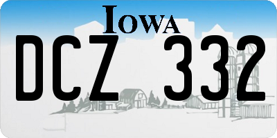 IA license plate DCZ332