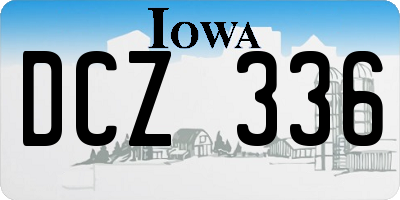 IA license plate DCZ336