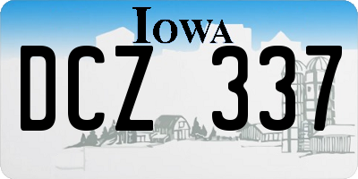 IA license plate DCZ337