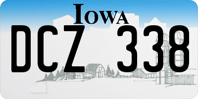 IA license plate DCZ338