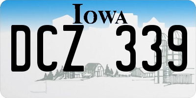 IA license plate DCZ339