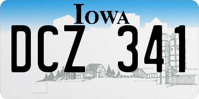 IA license plate DCZ341