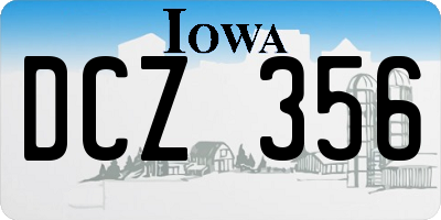 IA license plate DCZ356