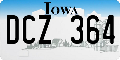 IA license plate DCZ364