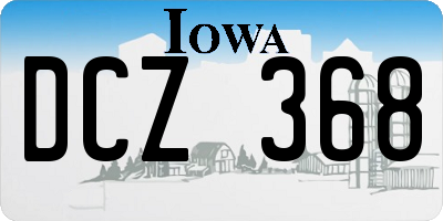 IA license plate DCZ368