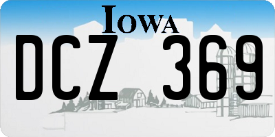 IA license plate DCZ369