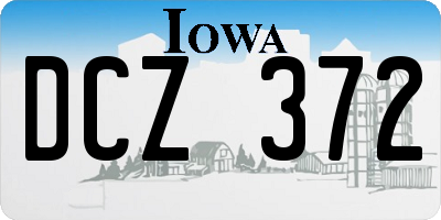 IA license plate DCZ372