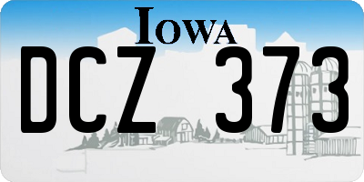 IA license plate DCZ373