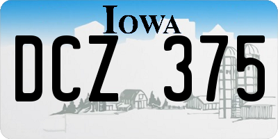 IA license plate DCZ375