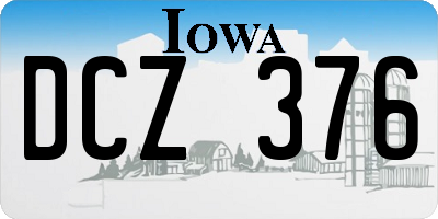 IA license plate DCZ376