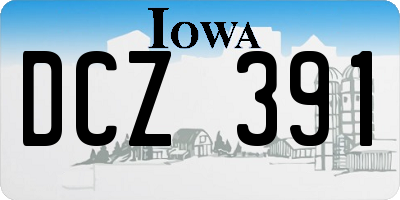IA license plate DCZ391
