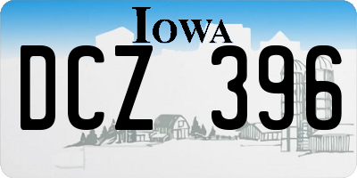 IA license plate DCZ396