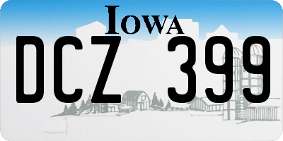 IA license plate DCZ399