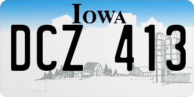 IA license plate DCZ413